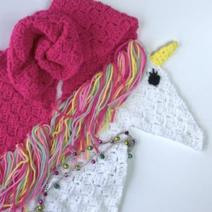 Unicorn Scarf C2C free crochet pattern