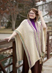 Many Wonders Ruana Wrap free crochet pattern