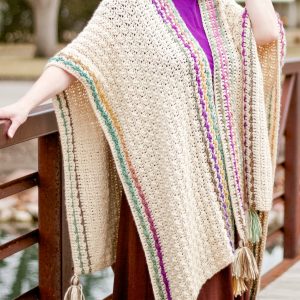 Free crochet ruana pattern