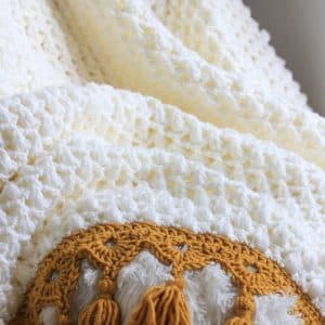 Ties That Bind Puff Stitch Blanket free crochet pattern