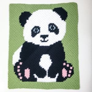 Panda C2C Crochet Blanket free pattern