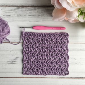 Learn how to crochet the Offset V-Stitch Photo & Video Tutorial