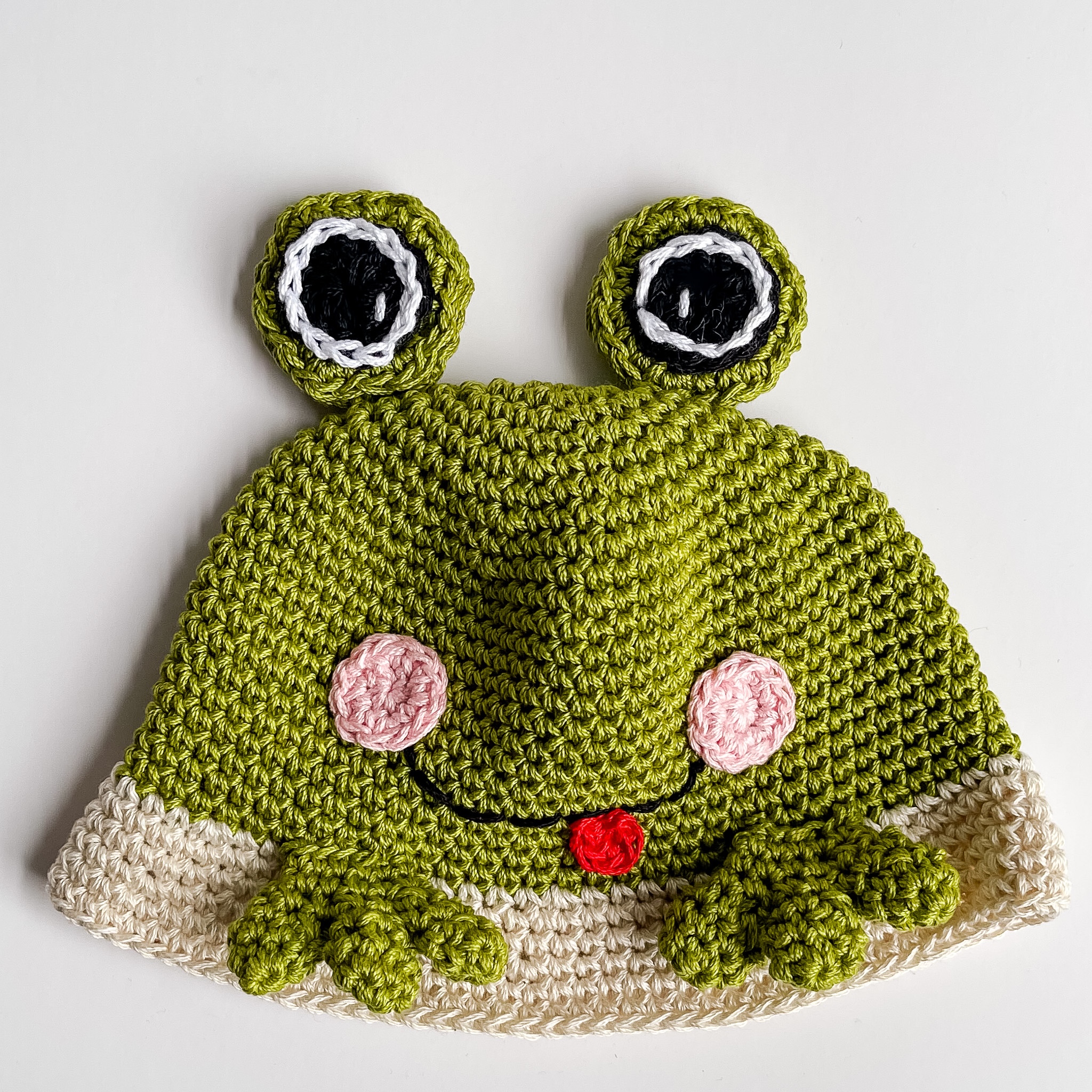Frog Bucket Hat crochet pattern